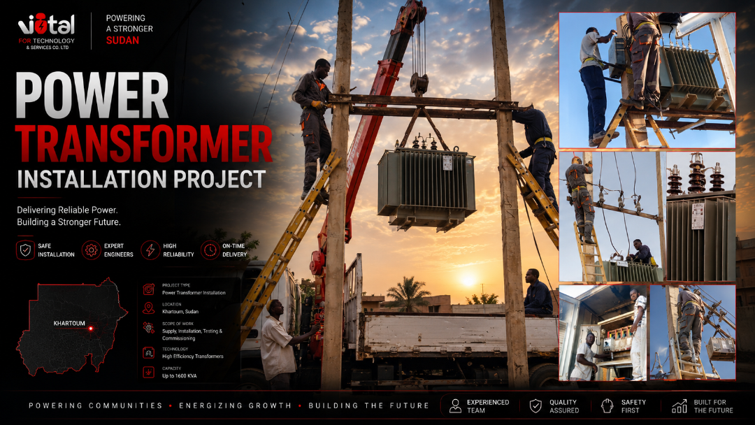 مشروع تركيب محوّلات القدرة — Power Transformer Installation — فيتال
